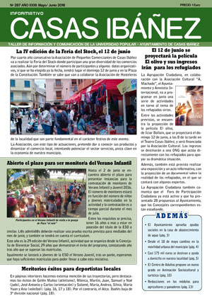 UP Casas Ibañez - Portada del Boletín informativo mayo-junio 2016